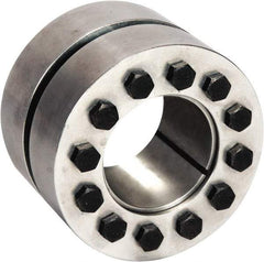 Climax Metal Products - M10 Thread, 2-9/16" Bore Diam, 148mm OD, Shaft Locking Device - 12 Screws, 76,772 Lb Axial Load, 5.826" OAW, 3.15" Thrust Ring Width, 8,197 Ft/Lb Max Torque - Makers Industrial Supply