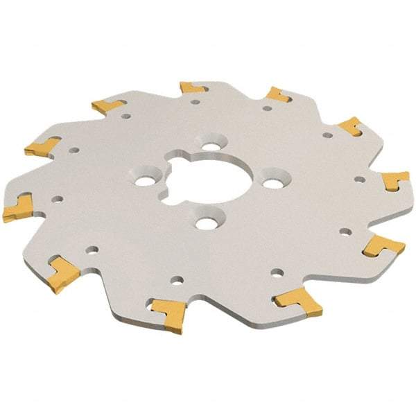 Iscar - Arbor Hole Connection, 1/16" Cutting Width, 0.709" Depth of Cut, 3" Cutter Diam, 1" Hole Diam, 8 Tooth Indexable Slotting Cutter - TGSF Toolholder, TAG N-A, TAG N-C/W/M, TAG N-J/JS/JT, TAG N-LF, TAG N-MF, TAG N-UT Insert - Makers Industrial Supply