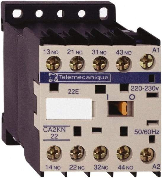 Schneider Electric - 2NC/2NO, 110 VAC at 50/60 Hz Control Relay - 17 V - Makers Industrial Supply