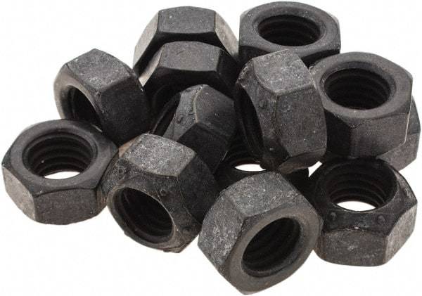 Made in USA - 1/2-13 UNC Grade L9 Hex Lock Nut with Distorted Thread - 3/4" Width Across Flats, Uncoated with Wax Finish - Makers Industrial Supply