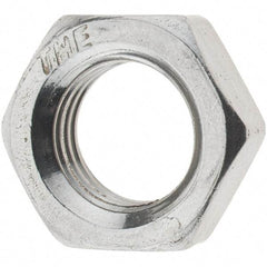 Value Collection - 3/8-24 UNF Stainless Steel Right Hand Hex Jam Nut - 9/16" Across Flats, 7/32" High, Uncoated - Makers Industrial Supply