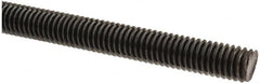 Value Collection - 3/8-16 UNC (Coarse), 6' Long, Medium Carbon Steel Threaded Rod - Black Oxide Finish, Right Hand Thread - Makers Industrial Supply