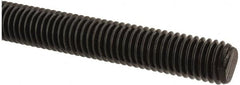 Value Collection - 1/2-13 UNC (Coarse), 6' Long, Medium Carbon Steel Threaded Rod - Black Oxide Finish, Right Hand Thread - Makers Industrial Supply