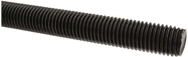 Value Collection - 3/4-10 UNC (Coarse), 6' Long, Medium Carbon Steel Threaded Rod - Black Oxide Finish, Right Hand Thread - Makers Industrial Supply