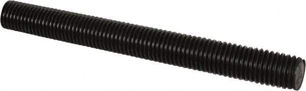 Value Collection - 1-8 UNC (Coarse), 6' Long, Medium Carbon Steel Threaded Rod - Black Oxide Finish, Right Hand Thread - Makers Industrial Supply