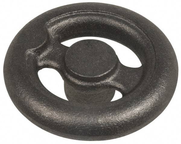 Made in USA - 5", Offset Handwheel - 1-1/4" Hub, Cast Iron, Plain Finish - Makers Industrial Supply