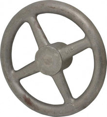 Made in USA - 12", Straight Handwheel - 3" Hub, Cast Iron, Plain Finish - Makers Industrial Supply