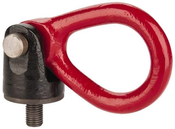 Made in USA - 15,000 Lb Capacity, Alloy Steel, 7/8-9 Thread, Fixed Lifting Eye Bolt - Fully Threaded, 1-5/16" Thread Length, Shoulder - Makers Industrial Supply