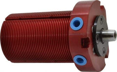 De-Sta-Co - 90 Lb Clamping Force, Right Hand Swing, 21.5mm Total Stroke, Single-Acting Pneumatic Swing Clamp - 1/8 NPT Port, 85.3mm Body Length x 76.2mm Body Width, 2.01 Cu In (Clamp), 2.26 Cu In (Unclamp), 130 Max psi - Makers Industrial Supply