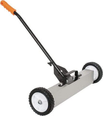 Shields Magnetics - 24" Long Push Magnetic Sweeper with Wheels - 6-13/16" Wide x 13" High x 48" Long, 7" Wheel Diam, 3/4 to 1-1/2" Clearance - Makers Industrial Supply