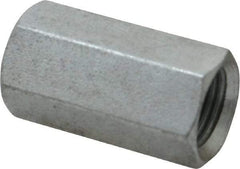 Value Collection - 1/2-20 UNF, 1-1/4" OAL Steel Standard Coupling Nut - Zinc-Plated Finish, 5/8" Width Across Flats - Makers Industrial Supply