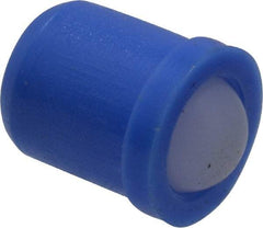 HALDER - 5mm Body Length x 4mm Body Diam, 2.5 N Init to 6.5 N Final End Force, Thermoplastic Press Fit Ball Plunger - 3mm Ball Diam, 0.8mm Max Ball Reach, 0.1mm Tolerance, 1mm Flange Thickness - Makers Industrial Supply