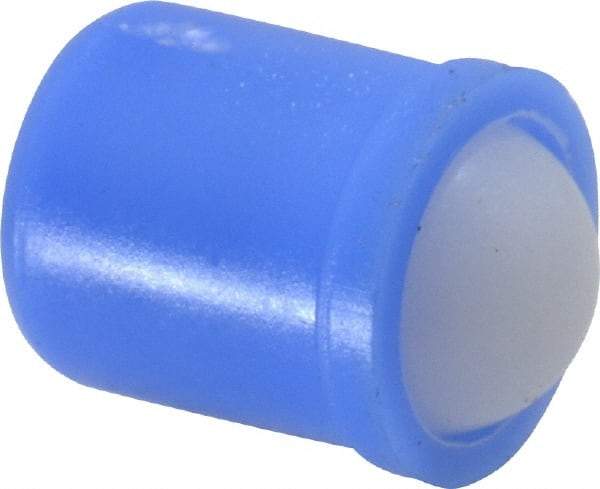 HALDER - 7mm Body Length x 6mm Body Diam, 6.5 N Init to 13 N Final End Force, Thermoplastic Press Fit Ball Plunger - 5mm Ball Diam, 1.6mm Max Ball Reach, 0.1mm Tolerance, 1mm Flange Thickness - Makers Industrial Supply