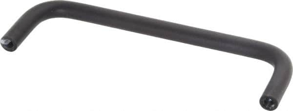 Electro Hardware - 10-32 Internal Thread, 5/16" Handle Diam, Black Anodized Aluminum Drawer Pull - 4-9/16" Center to Center - Makers Industrial Supply