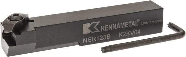 Kennametal - External Thread, Right Hand Cut, 19.05mm Shank Width x 19.05mm Shank Height Indexable Threading Toolholder - 114.3mm OAL, N.3L Insert Compatibility, NE Toolholder, Series Top Notch - Makers Industrial Supply