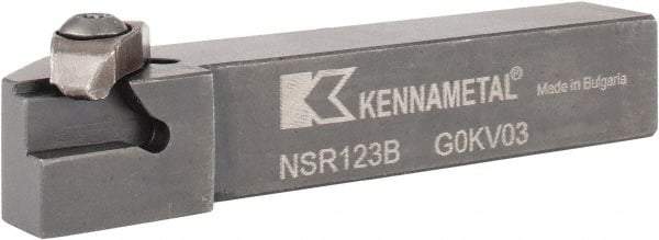 Kennametal - External Thread, Right Hand Cut, 19.05mm Shank Width x 19.05mm Shank Height Indexable Threading Toolholder - 114.3mm OAL, N.3R Insert Compatibility, NS Toolholder, Series Top Notch - Makers Industrial Supply