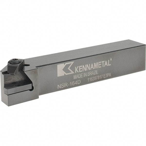 Kennametal - External Thread, Right Hand Cut, 25.4mm Shank Width x 25.4mm Shank Height Indexable Threading Toolholder - 152.4mm OAL, N.4R Insert Compatibility, NS Toolholder, Series Top Notch - Makers Industrial Supply