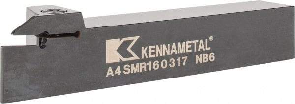 Kennametal - External Thread, 0.67" Max Depth of Cut, 3mm Min Groove Width, 152.4mm OAL, Right Hand Indexable Grooving Cutoff Toolholder - 25.4mm Shank Height x 25.4mm Shank Width, A4..03.. Insert Style, A4SM Toolholder Style, Series A4 - Makers Industrial Supply