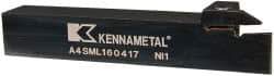 Kennametal - External Thread, 0.67" Max Depth of Cut, 4mm Min Groove Width, 152.4mm OAL, Left Hand Indexable Grooving Cutoff Toolholder - 25.4mm Shank Height x 25.4mm Shank Width, A4..04.. Insert Style, A4SM Toolholder Style, Series A4 - Makers Industrial Supply