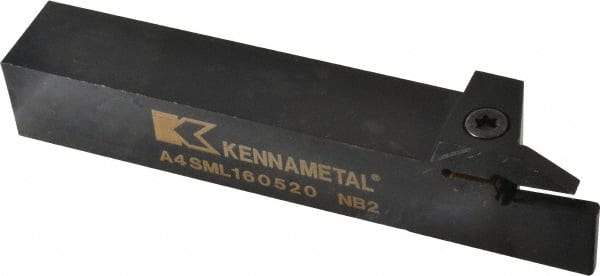 Kennametal - External Thread, 0.79" Max Depth of Cut, 5mm Min Groove Width, 152.4mm OAL, Left Hand Indexable Grooving Cutoff Toolholder - 25.4mm Shank Height x 25.4mm Shank Width, A4..05.. Insert Style, A4SM Toolholder Style, Series A4 - Makers Industrial Supply