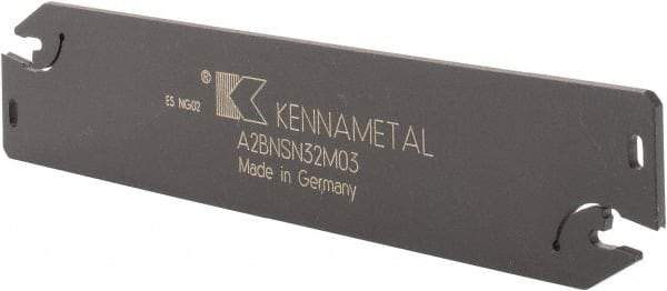 Kennametal - 1.2598" Blade Height, 0.0945" Blade Width, 5.9055" OAL, Neutral Cut, Double End Indexable Cut-Off Blade - 1.97" Max Depth of Cut, A2BNSN Blade, A2 Cut-Off Series - Makers Industrial Supply