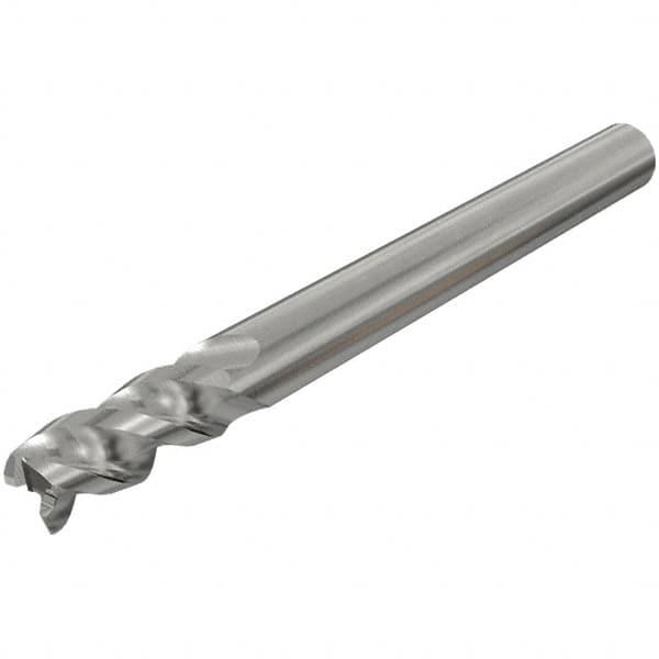 Iscar - 5/8", 3 Flute, Single End, Solid Carbide, 0.008" Corner Radius End Mill - 3-1/2" OAL, 45° Helix, Right Hand Flute, 1" LOC, Right Hand Cut - Makers Industrial Supply