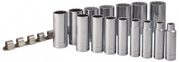 SK - 15 Piece 1/2" Drive Socket Set - Makers Industrial Supply