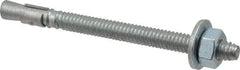 Red Head - 1/4 Inch Diameter, 1/4-20 Inch Thread, 3-1/4 Inch Overall Length, Grade 3, Wedge Expansion Concrete Anchor - Steel, Zinc Plated, 2-1/4 Inch Thread Length, Tie Wire Head, 1/4 Inch Drill - Makers Industrial Supply