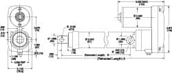 Thomson Industries - 18" Stroke Len, 30% Duty Cycle, 12 Volt, Performance PakLinear Electromechanical Actuator - DC Input, 0.4" per Second, 1,500 Lb Capacity - Makers Industrial Supply