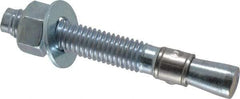 Red Head - 1/2 Inch Diameter, 1/2-13 Inch Thread, 3-3/4 Inch Overall Length, Grade 3, Wedge Expansion Concrete Anchor - Steel, Zinc Plated, 2-1/4 Inch Thread Length, Tie Wire Head, 1/2 Inch Drill - Makers Industrial Supply