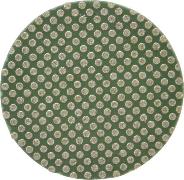 Norton - 2" Diam, 60 Grit Diamond Adhesive PSA Disc - Coarse Grade, Green, Cloth Backing, Flexible - Makers Industrial Supply