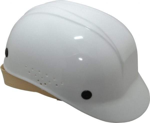 North - 4-Point Suspension, High Density Polyethylene Bump Cap - Pinlock, Vented, White - Makers Industrial Supply