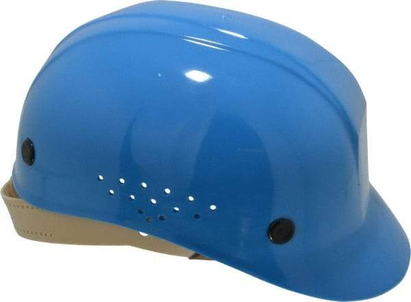 North - 4-Point Suspension, High Density Polyethylene Bump Cap - Pinlock, Vented, Sky Blue - Makers Industrial Supply