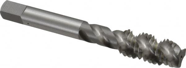 OSG - 7/16-14 UNC 3 Flute Plug Spiral Flute Tap - High Speed Steel, Bright Finish, 3-5/32" OAL, Right Hand Flute, Right Hand Thread, H3, Series 106/107 - Makers Industrial Supply