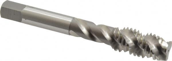 OSG - 1/2-13 UNC 3 Flute 3B Plug Spiral Flute Tap - High Speed Steel, Bright Finish, 3-3/8" OAL, Right Hand Flute, Right Hand Thread, H3, Series 106/107 - Makers Industrial Supply