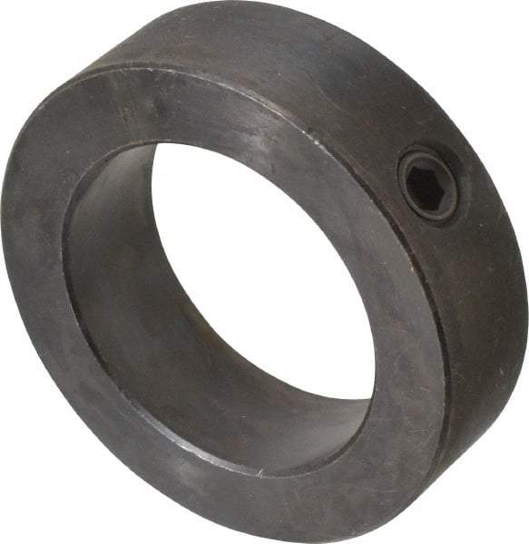 Climax Metal Products - 2-3/16" Bore, Steel, Set Screw Shaft Collar - 3-1/4" Outside Diam, 15/16" Wide - Makers Industrial Supply