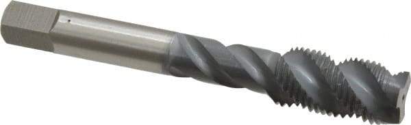 OSG - 1/2-20 UNF 3 Flute 3B Plug Spiral Flute Tap - High Speed Steel, elektraLUBE Finish, 3-3/8" OAL, Right Hand Flute, Right Hand Thread, H3, Series 107 - Makers Industrial Supply