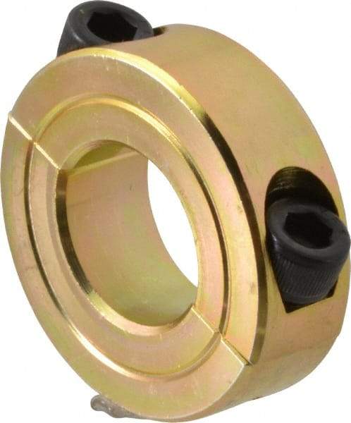 Climax Metal Products - 13/16" Bore, Steel, Two Piece Clamping Shaft Collar - 1-5/8" Outside Diam, 1/2" Wide - Makers Industrial Supply