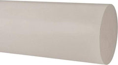 Made in USA - 1' Long, 5" Diam, Polypropylene Plastic Rod - Natural (Color) - Makers Industrial Supply