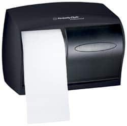 Kimberly-Clark Professional - Coreless Double Roll Plastic Toilet Tissue Dispenser - 7-5/8" Wide x 7-5/8" High x 6" Deep, Gray - Makers Industrial Supply