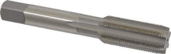 OSG - 5/8-24 UNEF 6 Flute Bright Finish High Speed Steel Straight Flute Standard Hand Tap - Plug, Right Hand Thread, 3-13/16" OAL, 1-13/16" Thread Length, H3 Limit, Oversize - Makers Industrial Supply