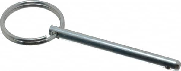 Gibraltar - 3/16" Pin Diam, 2" Long, Zinc Plated Steel Ball Lock Hitch Pin - 1-13/16" Usable Length - Makers Industrial Supply