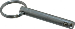 Gibraltar - 5/16" Pin Diam, 2" Long, Zinc Plated Steel Ball Lock Hitch Pin - 1-5/8" Usable Length - Makers Industrial Supply