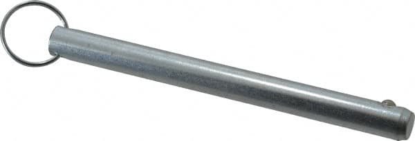 Gibraltar - 1/2" Pin Diam, 5-1/2" Long, Zinc Plated Steel Ball Lock Hitch Pin - 5" Usable Length - Makers Industrial Supply