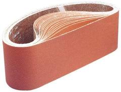 3M - 4" Wide x 91" OAL, 80 Grit, Aluminum Oxide Abrasive Belt - Aluminum Oxide, Medium, Coated, Y Weighted Cloth Backing, Series 270D - Makers Industrial Supply