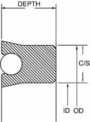 Parker - 4" ID x 4-3/4" OD, 3/8" Thick, Polypak Seal - -20 to 250°F, 5/8 Pipe Thread, - Makers Industrial Supply