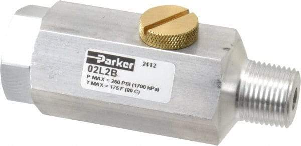 Parker - 250 Max psi, Inline Filters, Regulators & Lubricators - 32 CFM, Lubricator, 2.66" High - Makers Industrial Supply