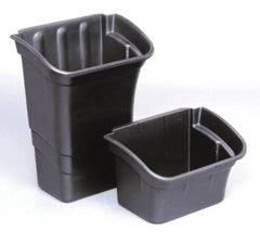 Rubbermaid - 4 Gal Black Rectangle Recycling Container - Polyethylene, 10-1/2" High x 12-1/8" Long x 17" Wide - Makers Industrial Supply