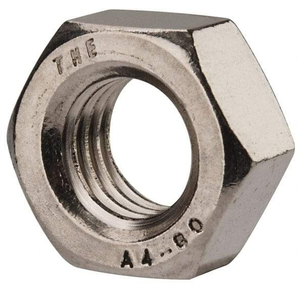 Value Collection - M14x2.00 Metric Coarse Stainless Steel Right Hand Hex Nut - 22mm Across Flats, 11mm High, Uncoated - Makers Industrial Supply