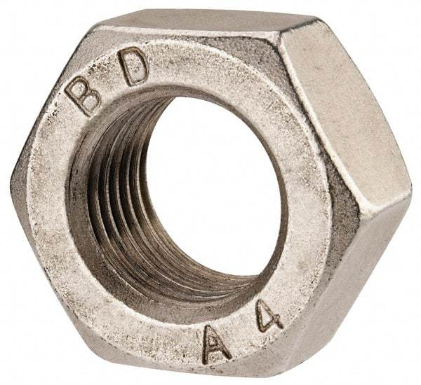 Value Collection - M33x3.50 Metric Coarse Stainless Steel Right Hand Hex Nut - 50mm Across Flats, 26mm High, Uncoated - Makers Industrial Supply